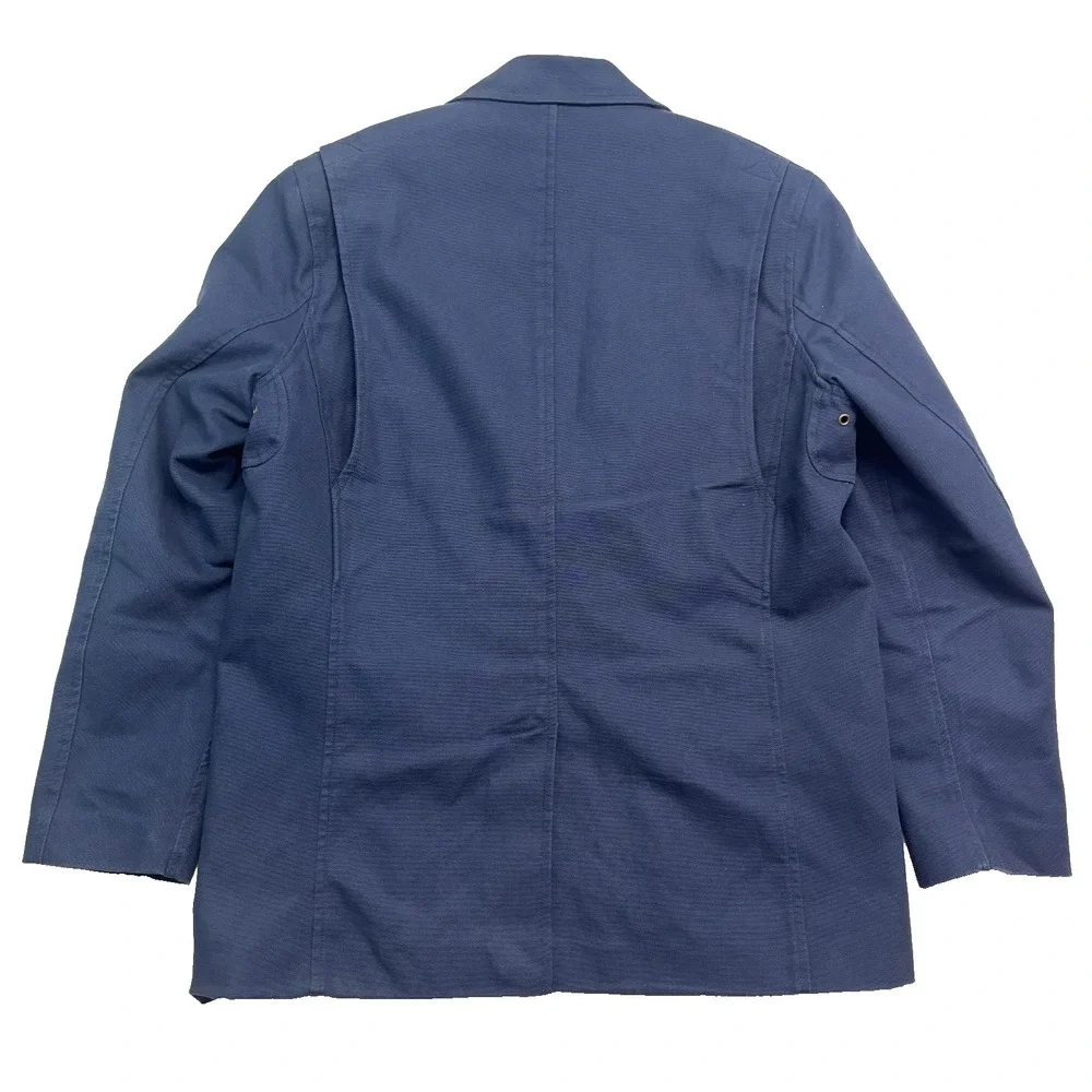 Duluth Trading XLT 50L Navy‎ Blue Presentation Jacket Blazer Canvas Cotton Work